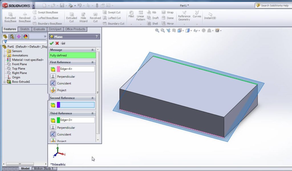 How To Use SolidWorks Reference Plane Features Tool Tutorial