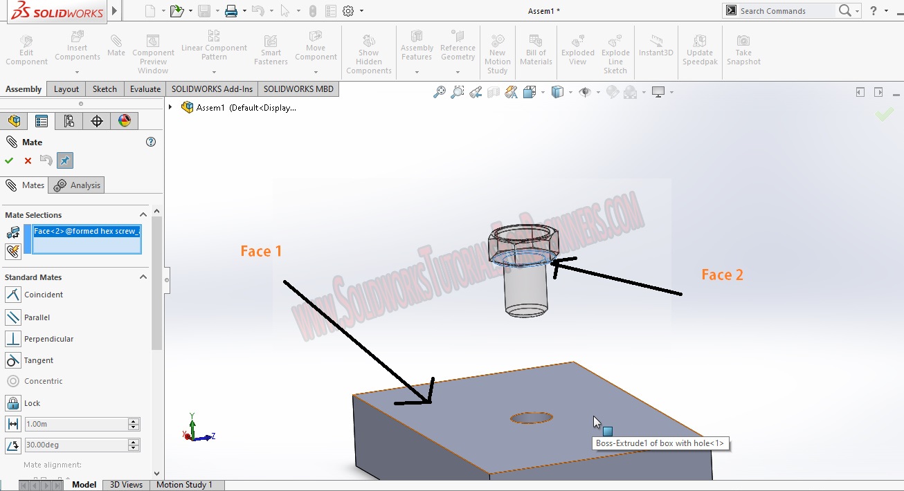 How To Apply SolidWorks Parallel Standard Mate