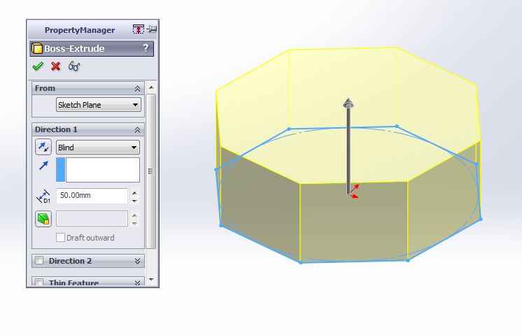 How To Extrude At An Angle In Solidworks - Determine The Parameters ...