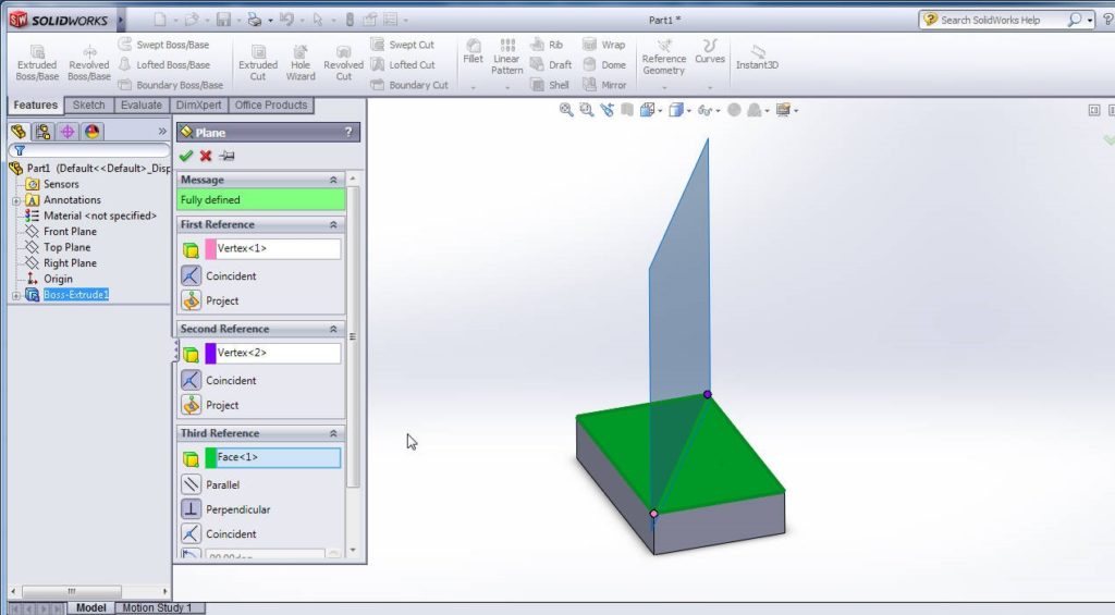 How To Use SolidWorks Reference Plane Features Tool Tutorial